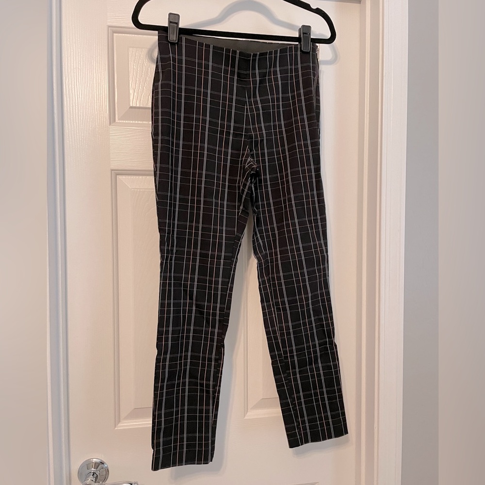 Women's High-Rise Slim Fit Ankle Pants - A New Day. Plaid. Size 4.